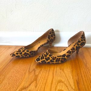 JCrew Factory D’orsay Leopard Kitten Heel